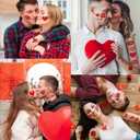 3 x 83Pcs Red Lip Heart Tattoos Stickers Valentine's Day Love Heart Rose Angel Arrow Line Fake Temporary Tattoos Stickers Waterproof Decals for Women Man Face Valentines Wedding Halloween Party Supplies