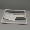 Foldable Stone Bath Mats for Bathroom, Super Absorbent Diatomaceous Earth Bath Mats, Quick Drying Non Slip Mat, 23.6 x 15.5 Inch Folding Grey Bath Stone Mat, Easy Storage and Compact.