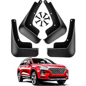 4PCS Mud Flaps for 2019-2023 Hyundai Santa Fe,Splash Guards Front and Rear Fender Protector Fit Santa Fe Accessories(Not Fit XL Models) Custom Fit Durable Fender Tire Cover