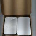 PATIKIL 2 Pcs Metal Tin Box, 5.1 x 3.7 x 1.4 Inch Rectangular Storage Tin Box with Lid Portable Tinplate Container for Home Organizer Crafts Gifts Keys Cookies Cards Candles Storage