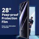 MAGIC JOHN 2 Pack for Samsung Galaxy S25 Ultra Privacy Tempered Glass Screen Protector, Bubble Free, Easy Installation, Auto Dust-Elimination