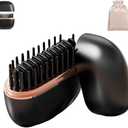 Mini Straightener - Rechargeable Portable Hair Straightener Brush, Fast Heating Hot Comb with Anti-Scald Shell, Lightweight & 3-Speed Temperature Control for Home & Travel Gift (Black)