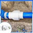 Geetery 1 Inch PVC Slip Swing Check Valve No Spring Back Flow Preventer Valve White No Return Silent Backflow for Backflow Prevention, Reduces Water Hammer Noise