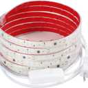 LED Strip Lights 6.56ft AC 110V Flexible Rope Lights 240LEDs/m 3000K Warm White Cuttable Outdoor Waterproof Strip Lights Double LED Beads for Living Room Under Cabinet Lighting