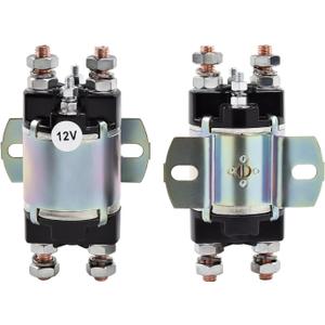 2PCS J17-81950-01 Solenoid For Yamaha G1 Gas Golf Cart Solenoid, 12V 6 Terminal 12 Volt 100A For 2-cycle Gas Models Engine 1982 1983 1984 1985 1986 1987 1988 1989