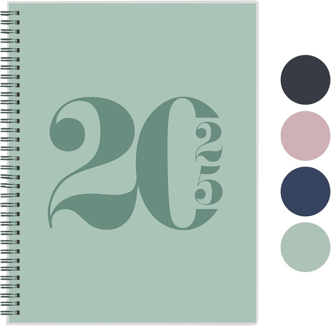 Rileys 2025 Weekly Planner - Typographic Annual & Monthly Agenda Planner, Flexible Cover, Notes Pages, Twin-Wire Binding (8.5 x 11 inch, Green) Rileys 2025 Weekly Planner - Typographic Annual & Monthly Agenda Planner, Flexible Cover, Notes Pages, Twin-Wire Binding (8.5 x 11 inch, Green)
