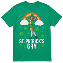 St. Patrick's Gay Leprechaun In Sexy Stockings and Shorts T-Shirt, Large