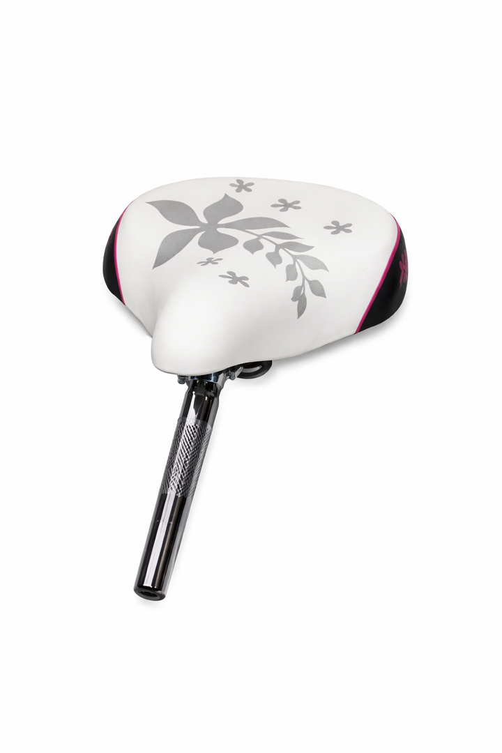 AVASTA Kids Bicycle Saddle for Girls & Boys Waterproof Wide Soft Bike Cushion Dual Shock Absorbing Fit for 12 14 16 18 20 or 20 22 24 26 inch Mountain Road Bike (Pink)