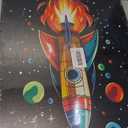 3pcs Nursery Astronaut Canvas Wall Art Abstract Colorful Galaxy Spaceman Paintings Pictures Wall Decor Planets Cosmos Rocket Posters Prints Artwork for Boys Room Kids Room Classroom Home Decoration.