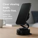 2 x Car Phone Holder Magnetic Phone Holder for Car Cell Phone Car Mount Phone Mount 360 Degrees Rotation Strong Suction Cup for Gym Mirrors Stable Holder Workout Videos Dashboard Holder iPhone & Android