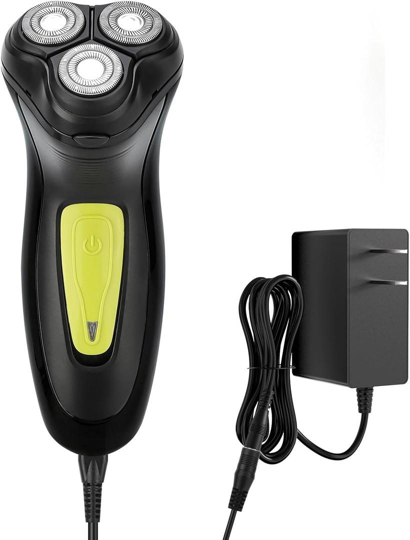BlueFire Head Shaver for Bald Men, Corded 3D Electric Rotary Shavers with Pop-up Trimmer,Bald Head Close Shaver for Men, Rotary Shaver Electric Dry Shave (Yellow)