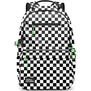 Simple Modern Ellis Backpack for School | Medium 20L Elementary Middle and High School Bookbag for Kids and Teens | Girls and Boys | Black and White Checkmate