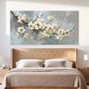 YISXINOAG Beige Flower Floral Wall Art Modern Painting Canvas Print 29"X58"