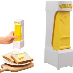 Portable One-Click Butter Cutter with Stainless Steel Blade - Effortlessly Create Perfect Slices for Breakfast, Baking, and Cooking, Butter Dispenser Sticks, Cheese Splitter