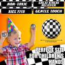 Soulchen 24 Pcs Race Cars Party Favors 1.97'' Stress Balls Black and White Checkered Sensory Fidget Toys Gifts for Kids Squeeze Anxiety Fidget Sensory Balls Birthday Party Favors Supplies