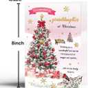 4 x Granddaughter Christmas Card Gift, Granddaughter Christmas Card from Grandma Grandpa
