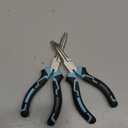 SHALL 6" Mini Needle Nose Pliers Set, 2PCS Long Nose Pliers & Bent Nose Pliers with Comfort Grip Handles, Non-Serrated Small Needle Nose Pliers for Jewelry Making, Bending Wire, Crafts, Home Repair