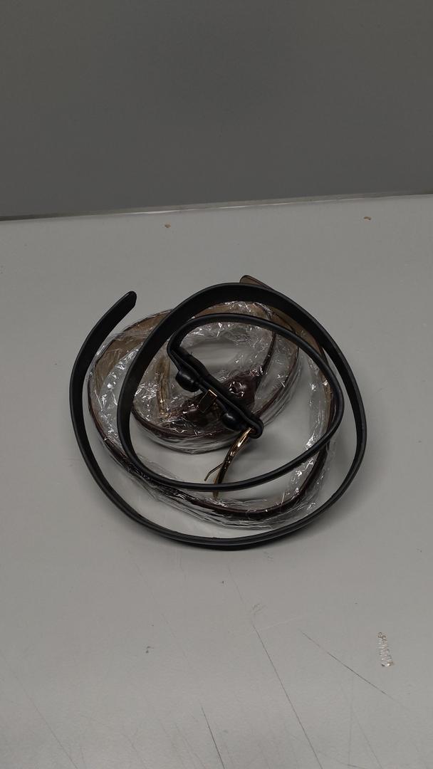 TRIWORKS 2 Pack Women Leather Belt for Jeans Pants Fashion Ladies Skinny Faux Leather Belt with Gold Buckle