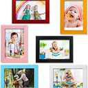 Namalu 4 x 6 Picture Frames Set of 6, Colorful Rustic Retro Photo Frame Bulk with Hd Acrylic Wood Photo Frames, Wall Mount and Tabletop Display Family Friends Wedding Gift