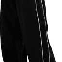 Himosyber Women's Parachute Pants Baggy Elasitc Waist Relaxed Y2K Track Pant Trousers (Black), S