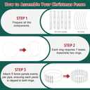 Christmas Tree Fence, 35PCS Thick White Plastic Picket Fence Decorative for Party Wedding Garden Home, Christmas Fence Border Barrier Guard for Puppy Toddlers Baby