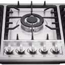 Deli-kit DK258-A01 34 inch Gas Cooktop gas hob stovetop 5 burners LPG/ NG Dual Fuel 5 Sealed Burners Stainless Steel 5 Burner Built-In gas hob 110V AC pulse ignition gas stove