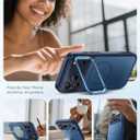 i-Blason for iPhone 17 Pro Max Case MagSafe with Stand [9H+ Tempered Glass Screen Protector] [Camera Control Button Cover] Military-Grade Protection Full-Body Heavy Duty Magnetic Case, Blue