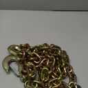 3/8" Binder Chain with Clevis Grab Hooks, 8 FT Trailer Safety Chain, Grade 70 Standard Duty Transport Tow Chain 6,600 Pound Safe Working Load