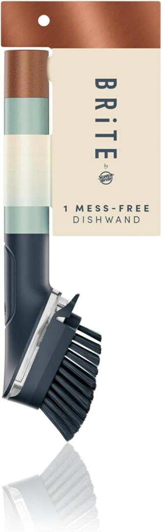 Brite by Scotch-Brite Limited Edition Mess-Free Dishwand, Sleek and Stylish Dish Brush with Soap Dispenser Handle