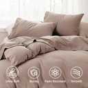 Bedsure California King Sheet Sets - 4 Pieces Soft Cal King Sheets - Breathable & Cooling - Hotel Luxury - Easy Care Polyester Microfiber Bedding for Women, Men, Khaki