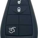 Replacement Key Fob Cover Shell Case Fits for Jeep Grand Cherokee 2008-2013 for Jeep Commander 2008 2009 2010 (4 Buttons)