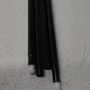KAMANINA 1 Inch Curtain Rod 32 to 58 Inches (2.6-4.8ft), Black Curtain Rods for Windows, Single Drapery Rods with Crackle Glass Finials (32-58", Black)