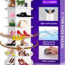 7 Tier Rotating Shoe Rack, 360 Revolving Free Standing Shoe Organizer, Multifunctional Storage Revolving Shoe Rack Tower, Spinning Shoe Display Lazy Susan (White)