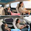 XCBYT Tesla Model Y Car window Shades for Baby | 4 PCS Cling Side Window Sun Shade for Sun Blocker, Heat Insulation | Semi-Transparent Car Privacy Window Covers | Transparent Front Driver Window Shade