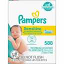 Sensitive Baby Wipes, 1-Ply, 6.7 x 7, Unscented, White, 84/Pack, 7/Carton
