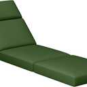 Chaise Lounge Cushions Outdoor, 72 x 21 x 4 Inch Lounge Chair Cushions for Outdoor Furniture - Waterproof Lounge Patio Replacement Cushion, 4In Fade-Resistant ThickPatio Chaise Lounge Cushion