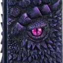3D Dragon Eye Embossed Resin Engraving Notebook,Dnd notebook for Dragon Lovers Blank Paper,Hardcover Travel Notepad for Writing,Sketchbook,Collection,Gift,Decoration A4 and A5 Size (A5-Dark Purple)