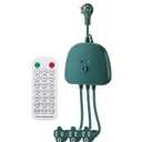 Gulfmew Christmas Light Controller with Remote, Create Dazzling Lighting Displays with Multiple Functions, Timer, Dusk to Dawn Sensor, Adjust Speed for Holiday Xmas Lights(3 Channel, 14 Functions)