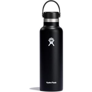 Hydro Flask Water Bottle - Insulated Stainless Steel - Non Spill, Leakproof in 21 Oz Black