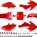 PRO BAT 7 PCs CRF50 Plastic Fender Kit XR50 Fairing Fender Kit Motorcycle Complete Fender Fairing Body Work Kit Fit for 107cc 110cc 125cc Pit Dirt Bike CRF 50 XR 50 SDG SSR Red