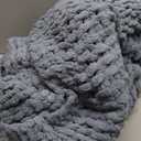 Battilo Chunky Knit Throw Blanket for Couch, Soft and Thick Chenille Throw Blanket, 50"x60" Handmade Cable Knit Crochet Blanket, Bluish Grey Knot Knitted Throw Blankets for Home Decor, Bluish Grey