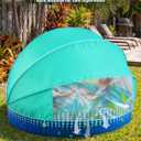 Jasonwell Kiddie Baby Pool with Canopy - Foldable Infant Toddler Kids Pool with Shade Baby Beach Essentials Tent Swimming Wading Pools for Toddlers 1-3 + Kids Dogs Ball Pit Backyard Water Play G, 79"