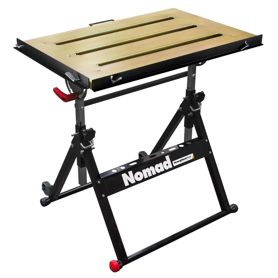 Steel Welding Table, 1.1 (28mm) Tabletop Slots, Adjustable Angle & Height, Casters, Retractable Guide Rails, Eccentric Leveling Foot, TS3020