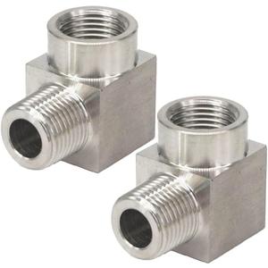Beduan Stainless Steel Cast Pipe Fittings, 90 Degree Street Elbow 1/2" NPT Male x 1/2" NPT Female Water Fuel Air (Pack of 2) (1/2 NPT Male to Female)