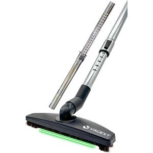 1.25 Inch Stainless Steel Vacuum Extension Wand Compatible with Vacuums using 1 1/4 Inch (1.25in) 32mm Accessories - 1 1/4 Vacuum Extension Tube for Shop Vac (Extension Wand and Hard Floor Brush)