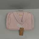 Travel Toiletry Bag, Large Wide-open Puffy Toiletry Bag for Women, Lightweight Quilted Makeup Bag Cosmetic Organizer with Handle Water-resistant Travel Essentials for Toiletries Accessories Light Pink