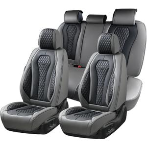 Coverado Car Seat Covers Full Set, Black Seat Covers, Automotive Car Seat Cover, Car Seat Cushion, Car Seat Covers Front Seats Back Seat Covers, Car Seat Protector Universal Fit Most Cars