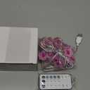 Mudder 13 FT 40 LEDs Cherry Blossom Flower String Lights for Bedroom, Pink Fairy Lights USB and Battery Operated Decorative String Lights Indoor Outdoor(1 Pack)