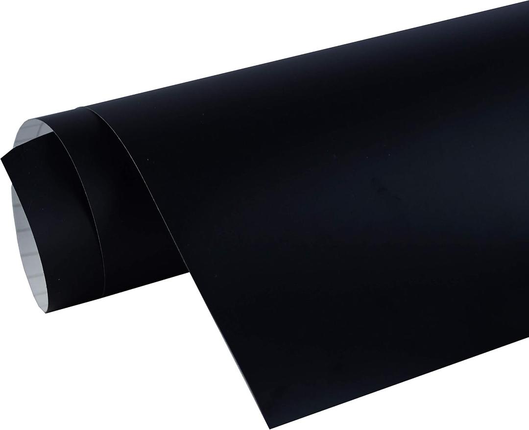 Picniva Matte Black Repositionable Adhesive-Backed Vinyl for Craft Cutters 24'' X 10 Ft