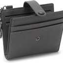 Alldaily Slim Keychain Wallet for Women, RFID Blocking Small Bifold Travel Credit Card Holder (Grey)